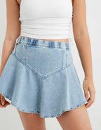 Aerie 데님 서클 미니 스커트