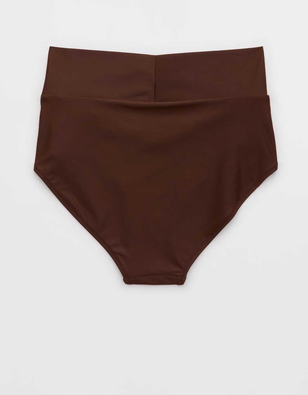Aerie 하이 라이즈 풀 커버리지 크로스오버 비키니 하의