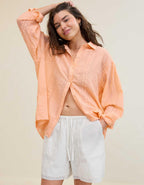 Aerie 시어서커 커버업 셔츠