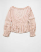 AE 롱 슬리브 베이비돌 블라우스