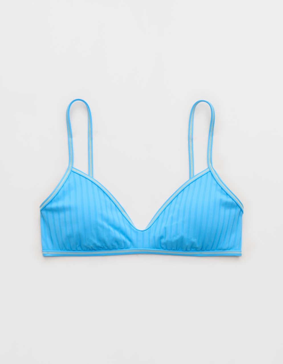 Aerie Skinny Strap Voop Ribbed Bikini Top