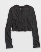 Aerie 해피 스니트 카디 티셔츠