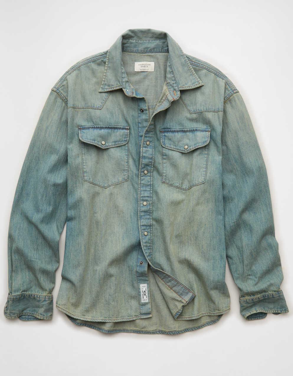 AE Relaxed Denim Western Shirt