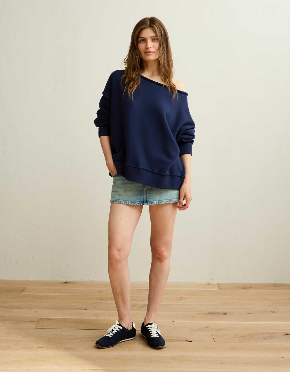 AE On a Roll Off-the-Shoulder Sweatshirt