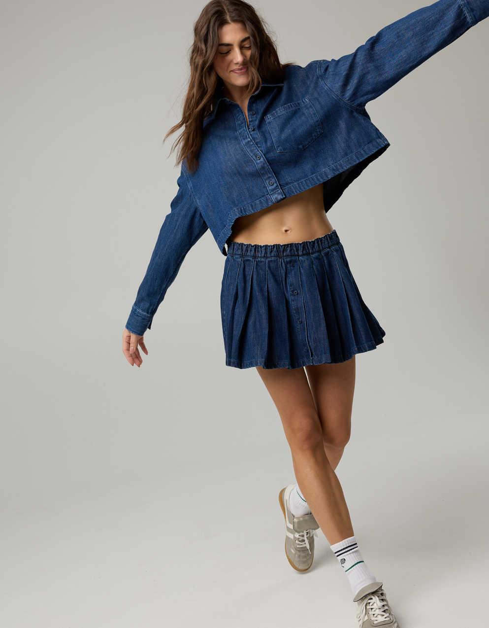 OFFLINE By Aerie Oxford Mini Skirt