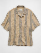 AE 풀사이드 리넨 블렌드 스트라이프 버튼업 셔츠