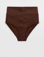 Aerie 하이 라이즈 풀 커버리지 크로스오버 비키니 하의
