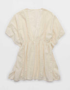 Aerie Seersucker Gauze Tie Cape