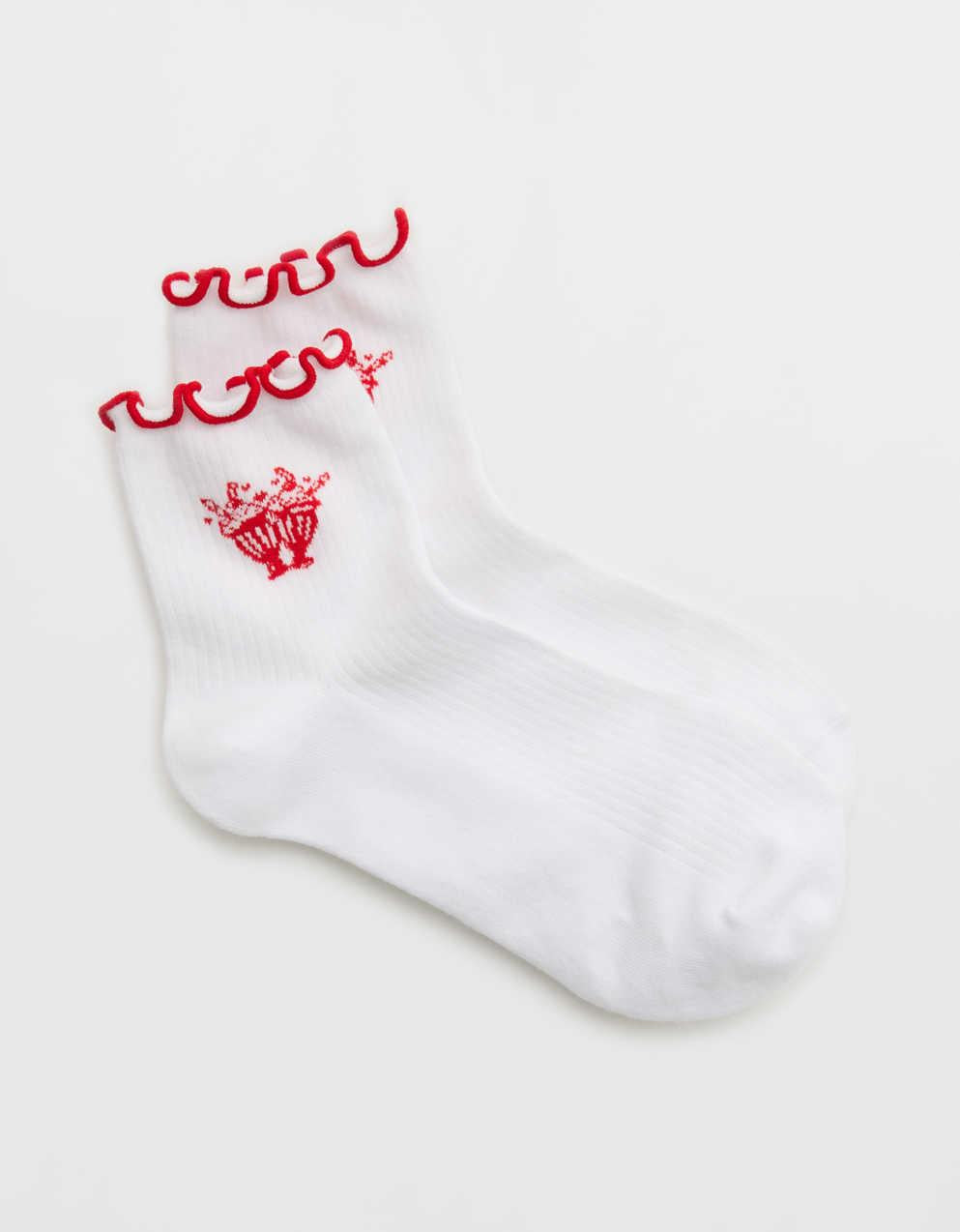 Aerie 스캘럽 팁 바비 양말