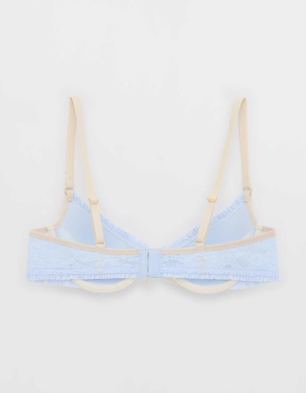 빈티지 레이스 플런지 푸시업 브라 뽐내기