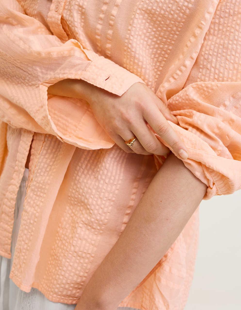 Aerie 시어서커 커버업 셔츠