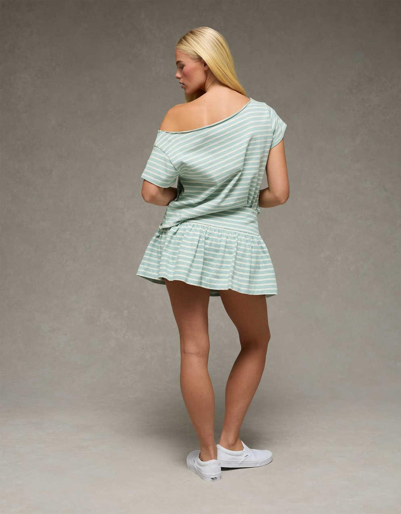 AE Striped Knit Mini Skort