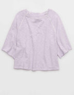 Aerie 잇츠 캐주얼 니트 슬러브 티셔츠