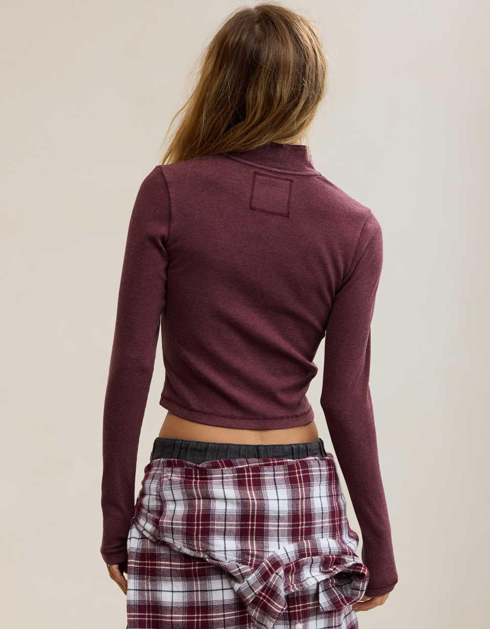 Aerie 긴소매 쿼터 지퍼 티셔츠