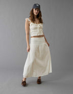 AE High-Waisted Smocked Maxi Skirt