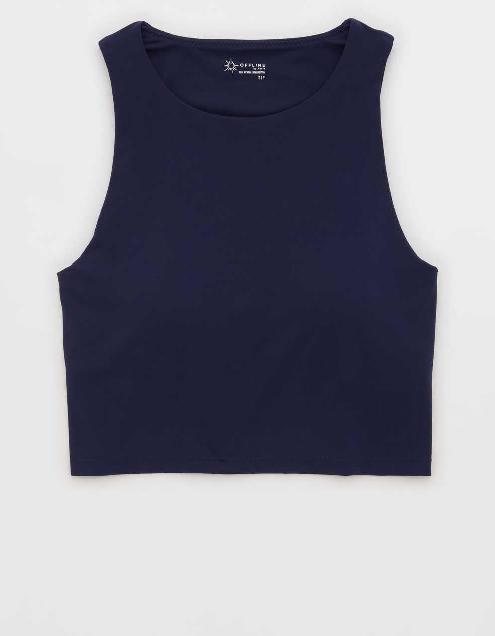 Offline 바이 Aerie Real Me 엑스트라 하이넥 롱라인 스포츠 브라