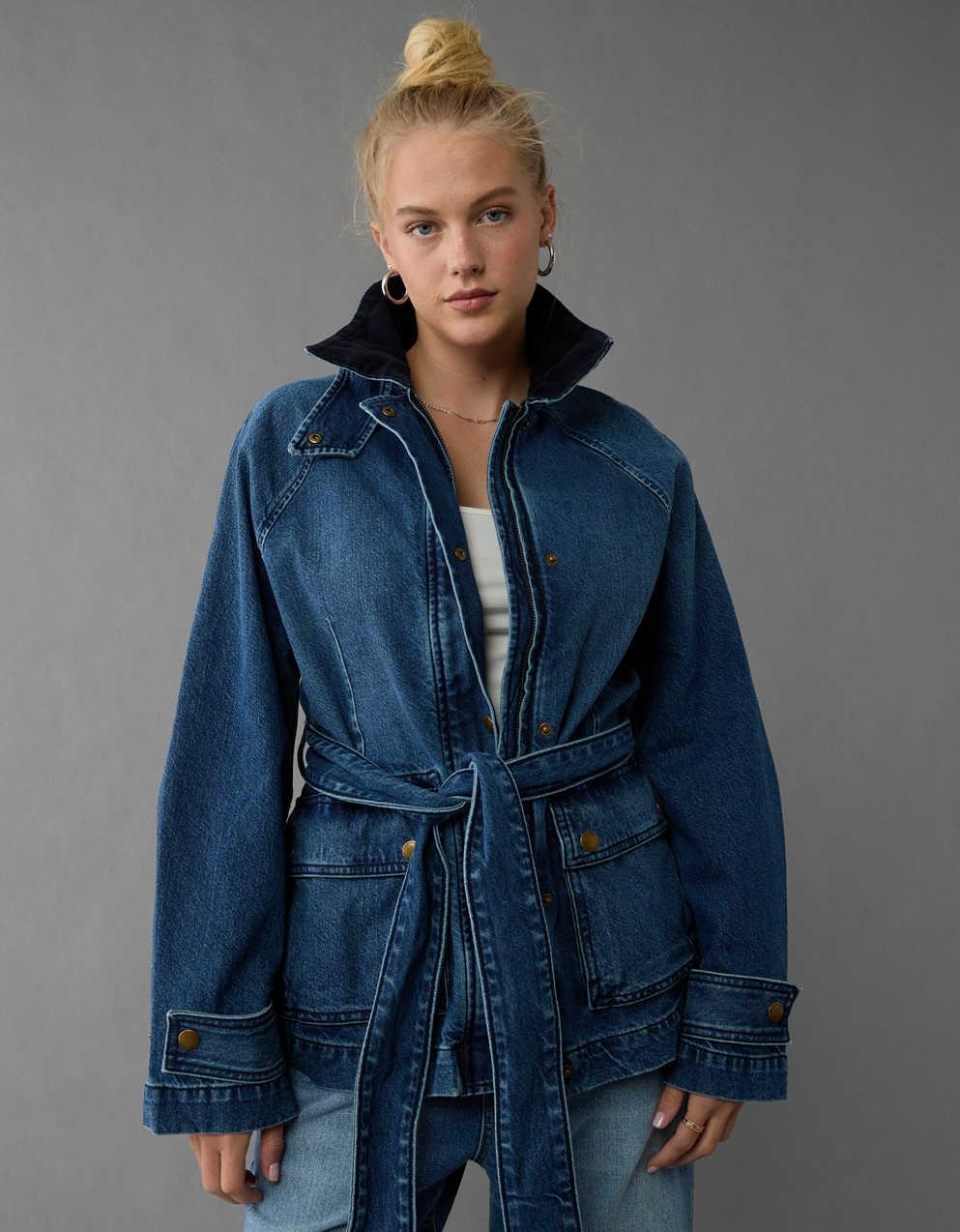 AE 데님 반 재킷