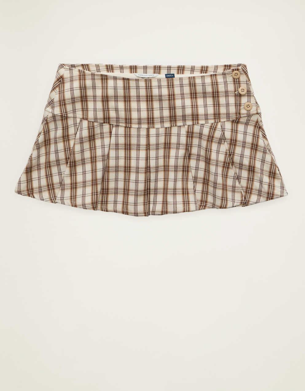 AE Super Low-Rise Pleated Micro Skirt