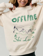 Offline 바이 Aerie 클라우드 플리스 오버사이즈 크루넥 스웨트셔츠