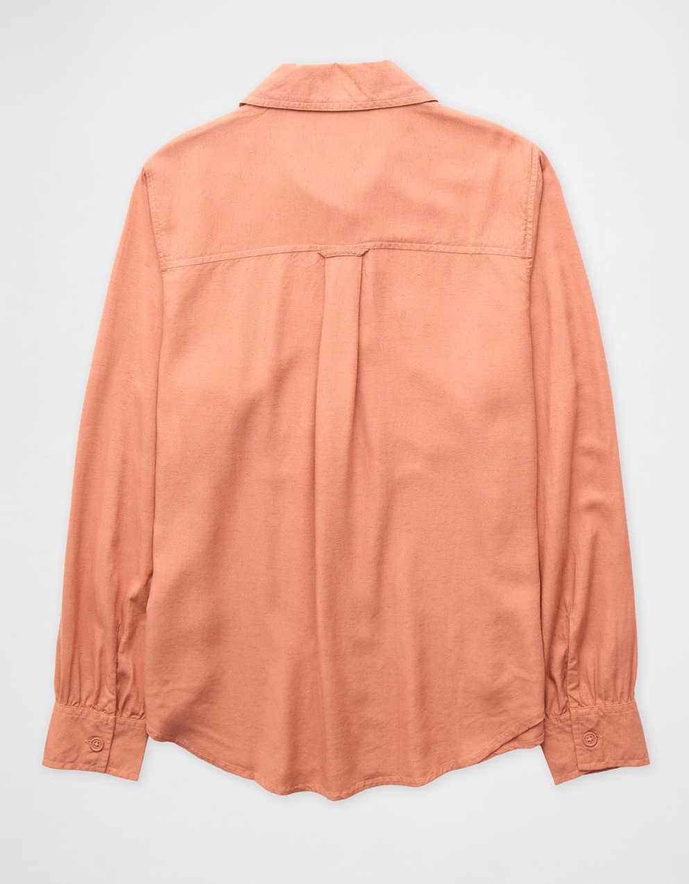 AE Bestie Long-Sleeve Button-Up Shirt
