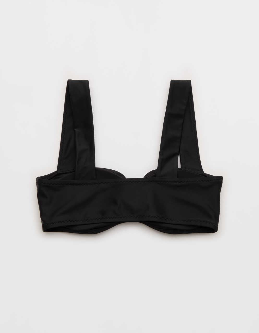 Aerie 러쉬드 와이드 스트랩 반도 비키니 탑