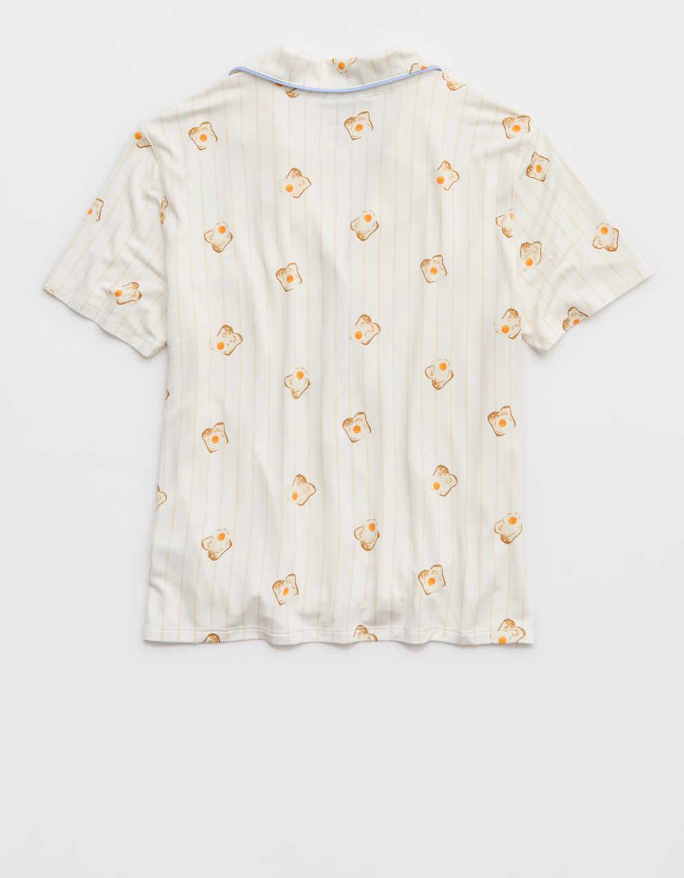 OVERSLEPT by Aerie Real Soft® Short Sleeve Pajama Shirt