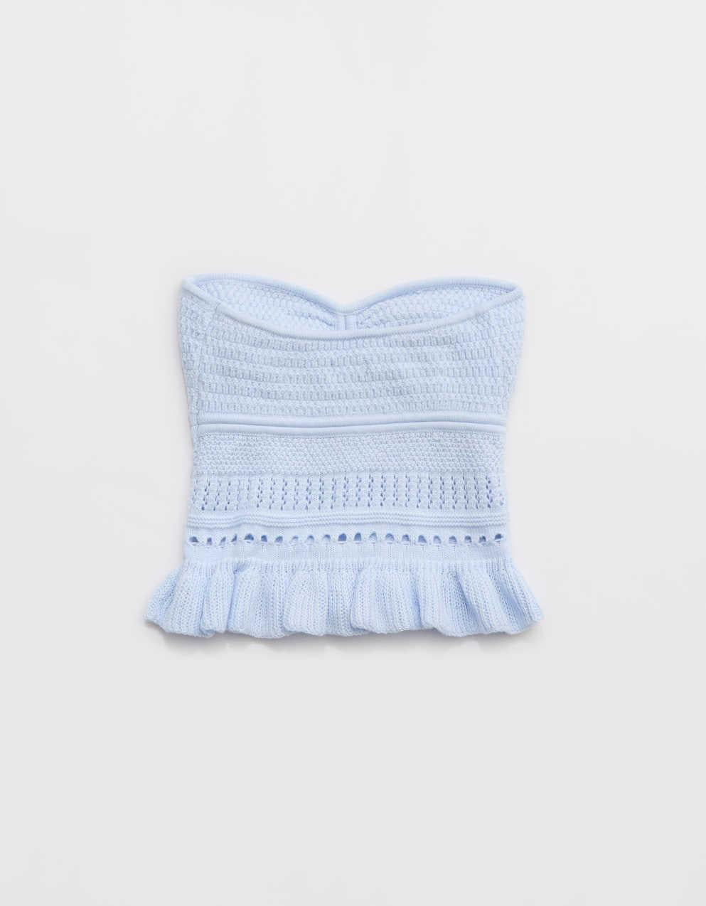 Aerie Peplum Sweater Tube Top