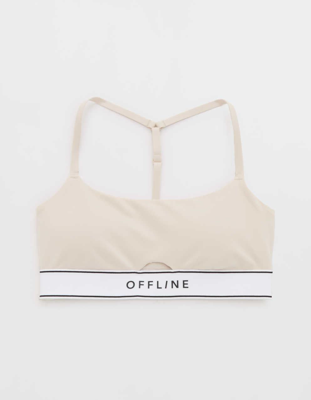 OFFLINE by Aerie The Hugger 로고 엘라스틱 스포츠 브라