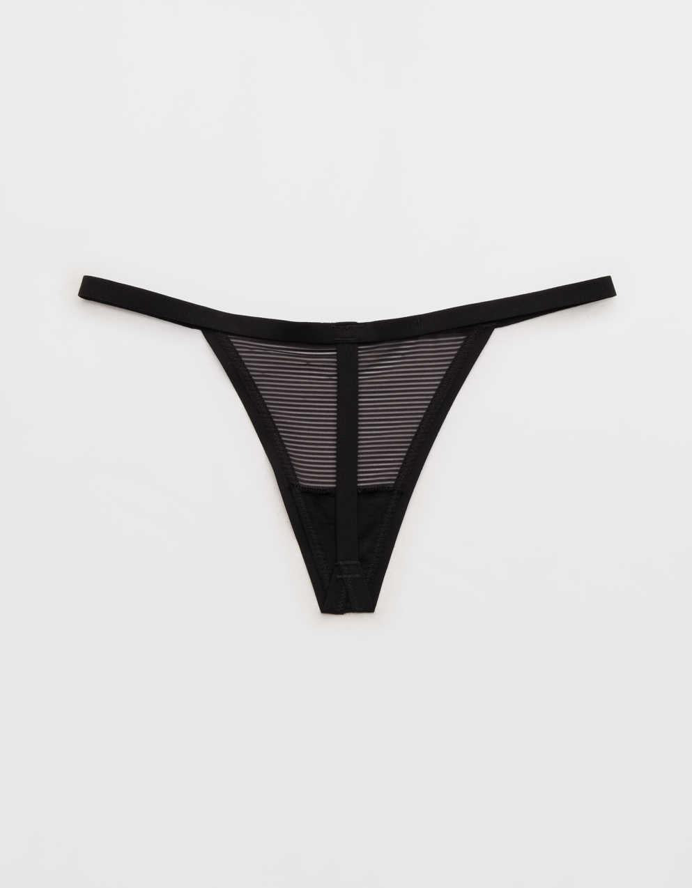 SMOOTHEZ Sheer Stripe Thong Underwear