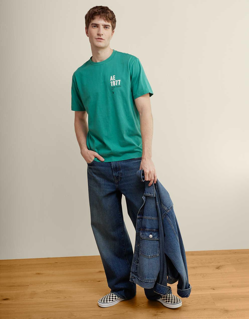 AE Standard Fit Applique Graphic T-Shirt