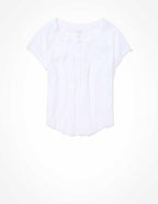 AE Cropped Henley Hey Baby Tee