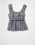 AE Ruched Strap Cropped Tank Top
