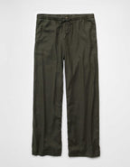 AE Low-Rise Linen-Blend Pull-On Pant