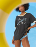 Aerie | 스마일리® 오버사이즈 크루 보이프렌드 티셔츠