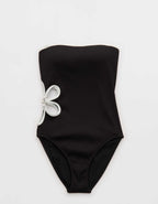 Aerie 데이지 반도 풀 커버 리브 원피스 수영복