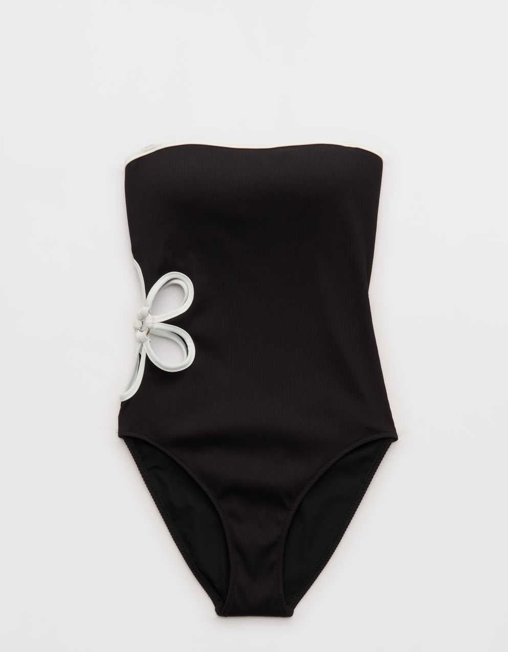 Aerie 데이지 반도 풀 커버 리브 원피스 수영복