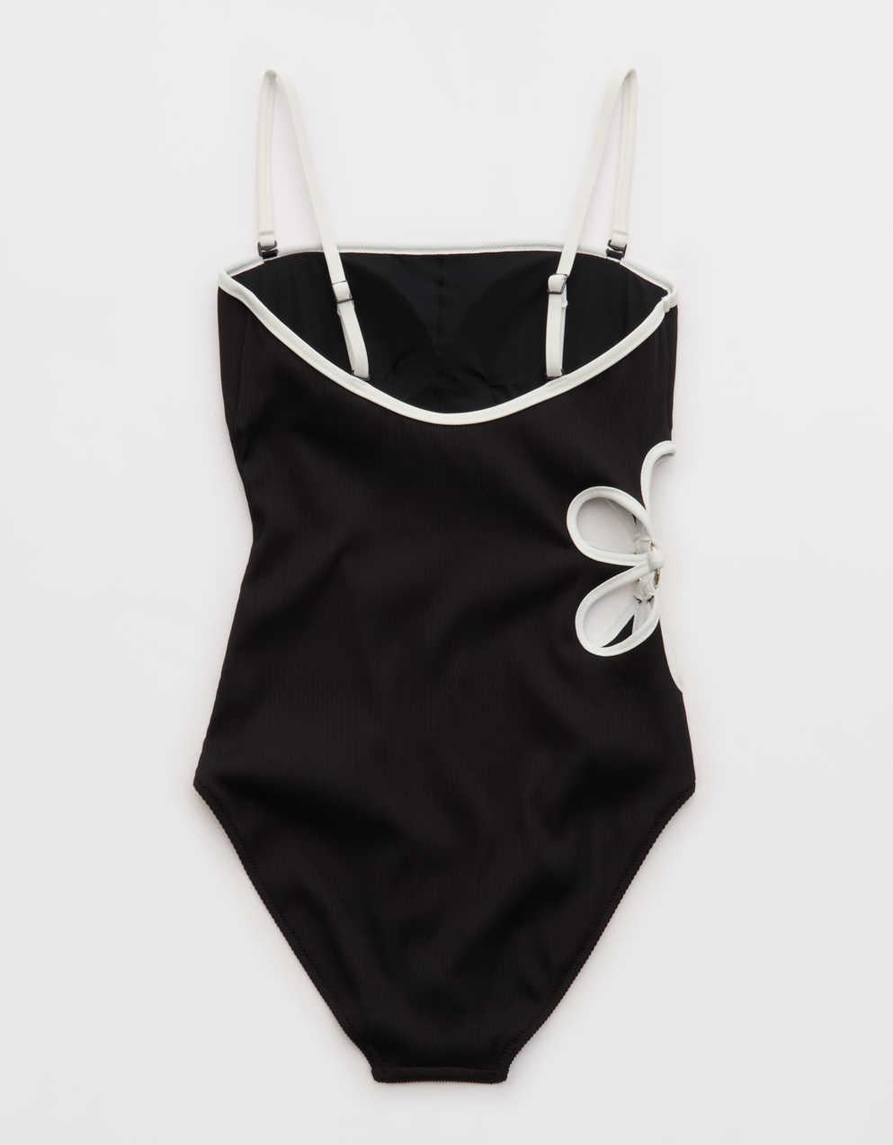 Aerie 데이지 반도 풀 커버 리브 원피스 수영복