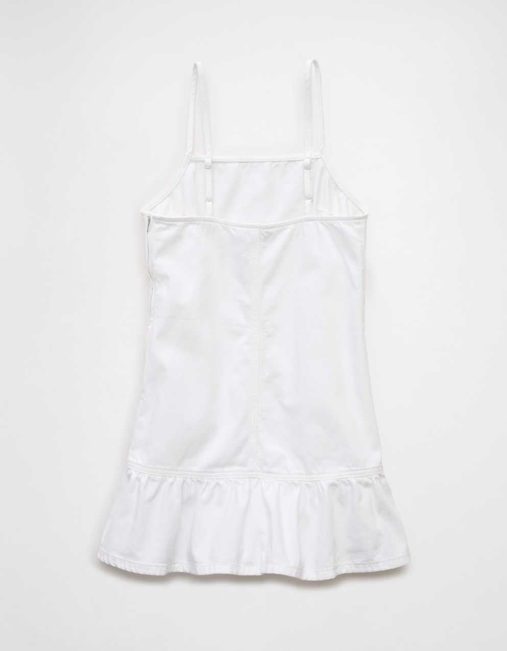 AE Denim Ruffle Mini Shift Dress