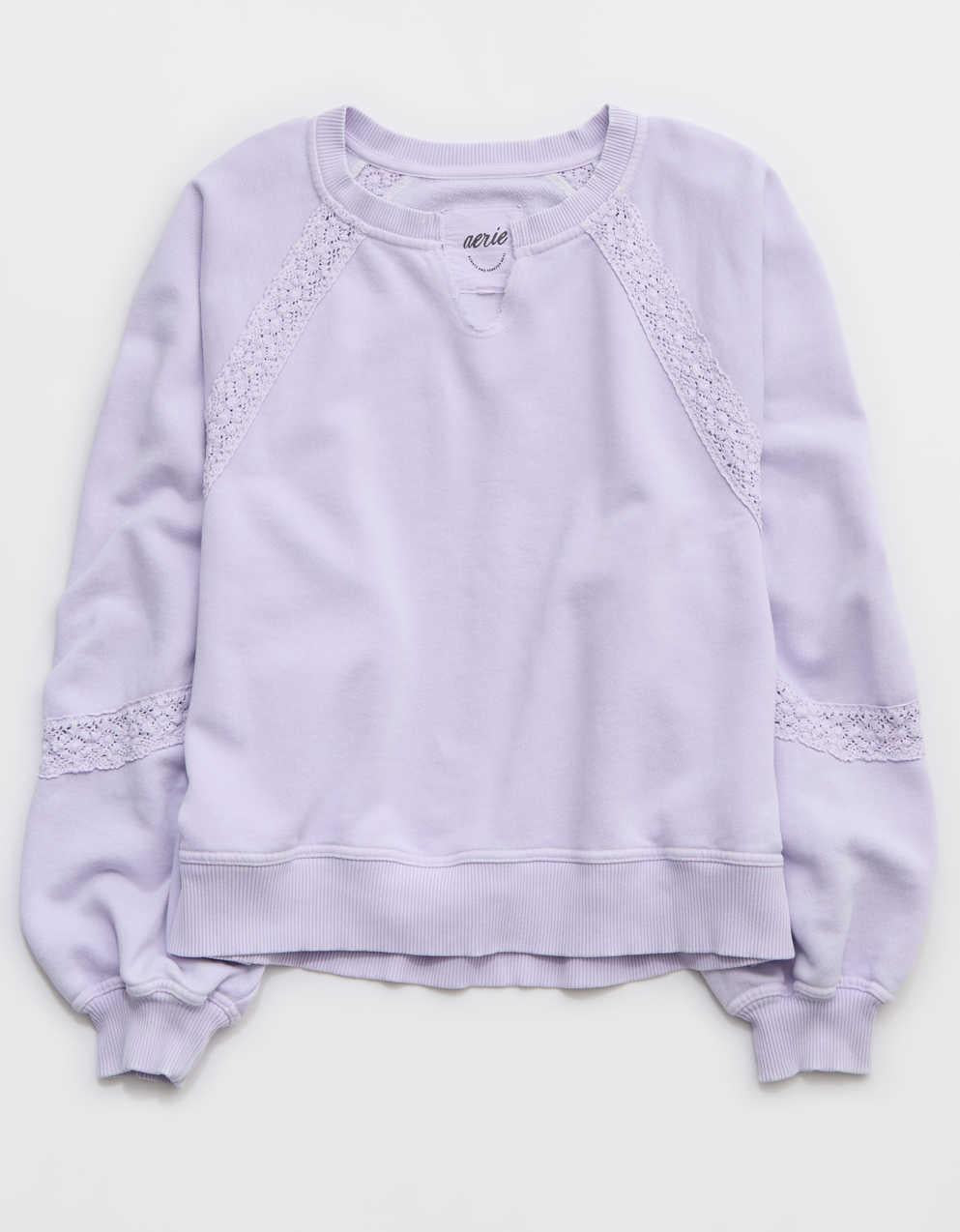 Aerie 헤이 크로셰 스웨트셔츠