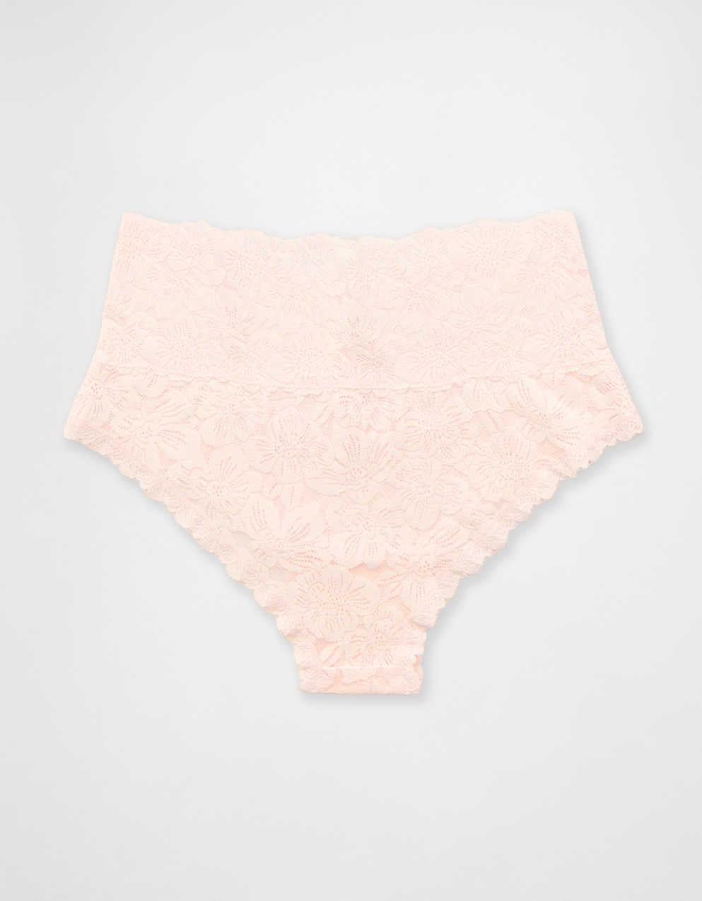 장미빛 레이스 치키 언더웨어 뽐내기