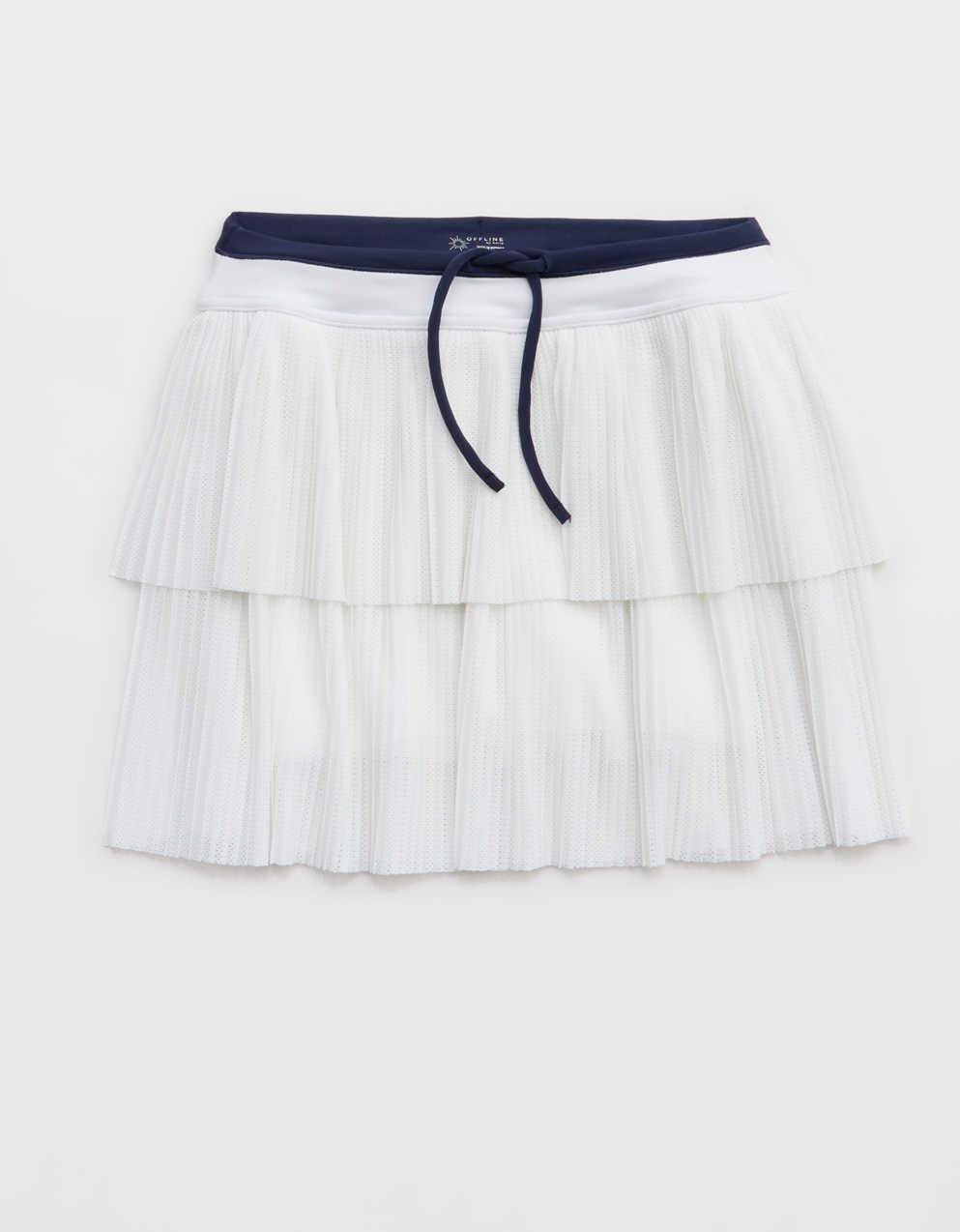 Offline 바이 Aerie Real Me 플리츠 메쉬 스커트