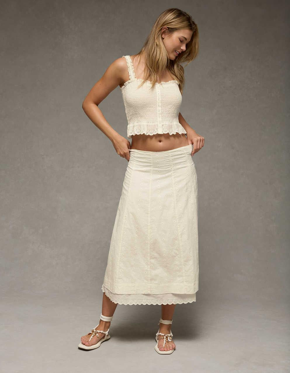 AE High-Waisted Midi Skirt