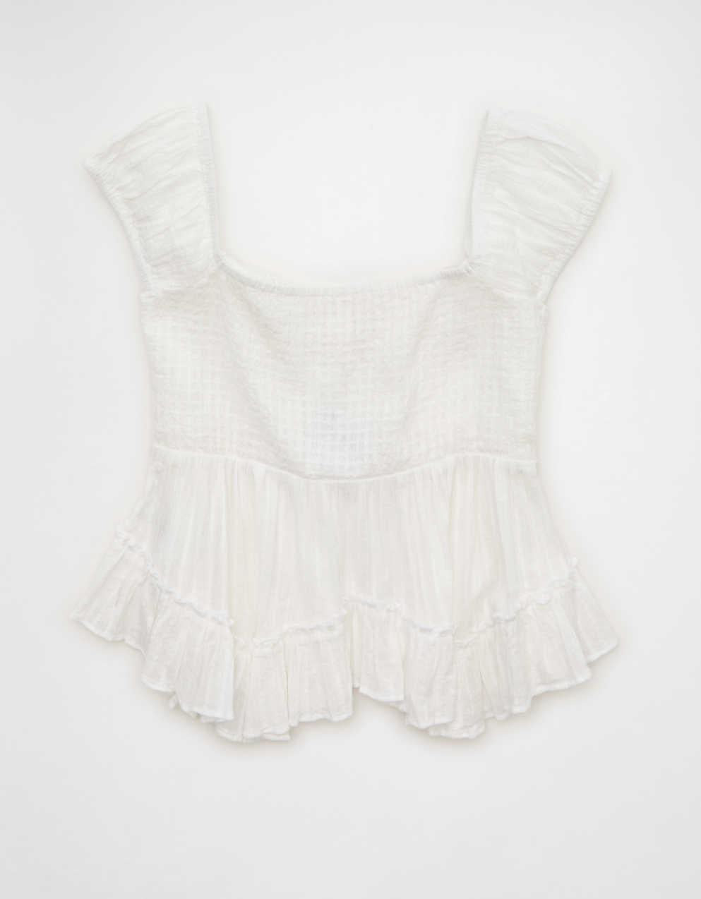 AE Lace Trim Babydoll Blouse