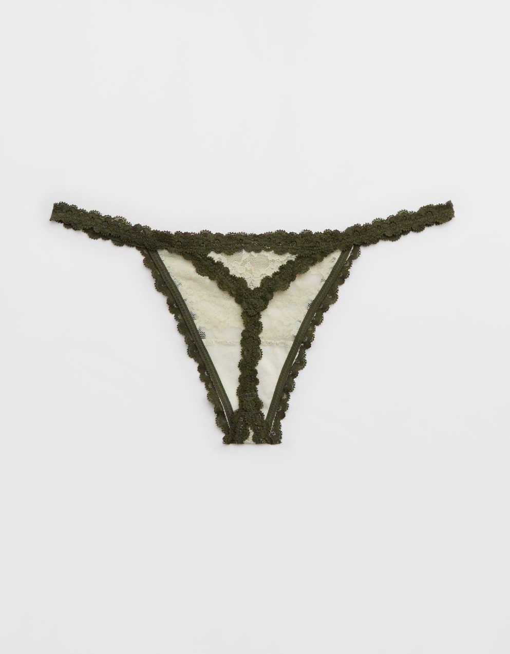 빈티지 레이스 스트링 썬그 속옷 뽐내기